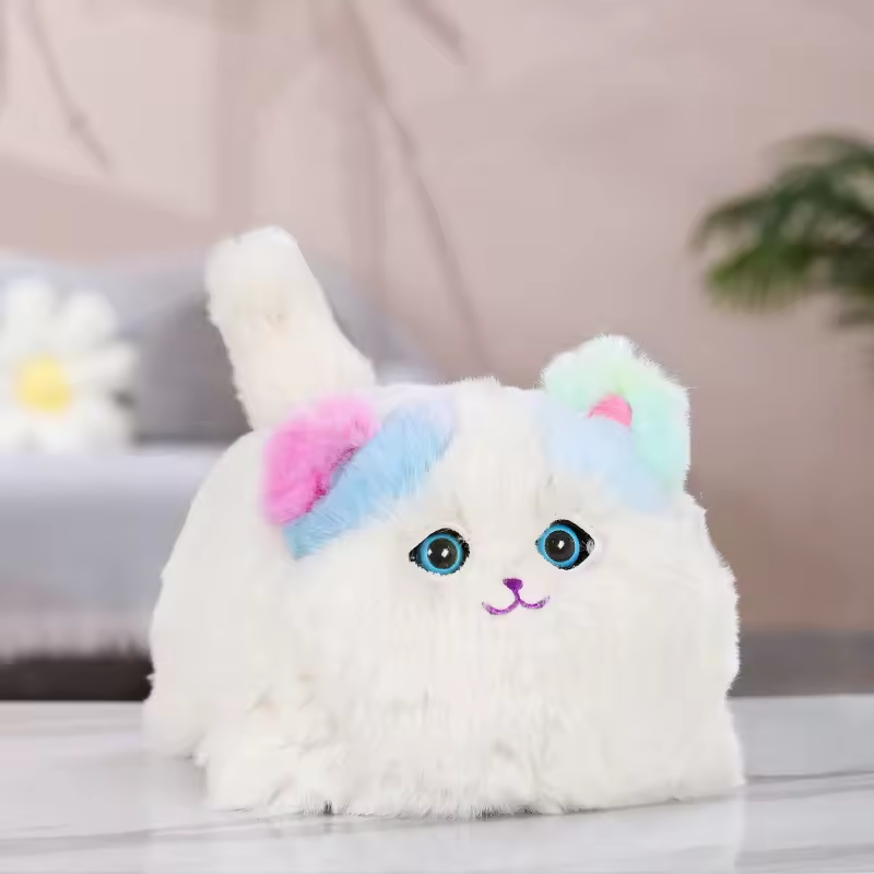 Toy Kids Baby™ | Cute plush cat toy creative simulation cartoon cat learns to talk tail tail blink