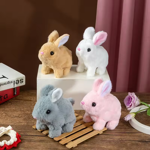 Toy Kids Baby™ | Electronic stuffed rabbit toy, walking, jumping, running, shaking ears