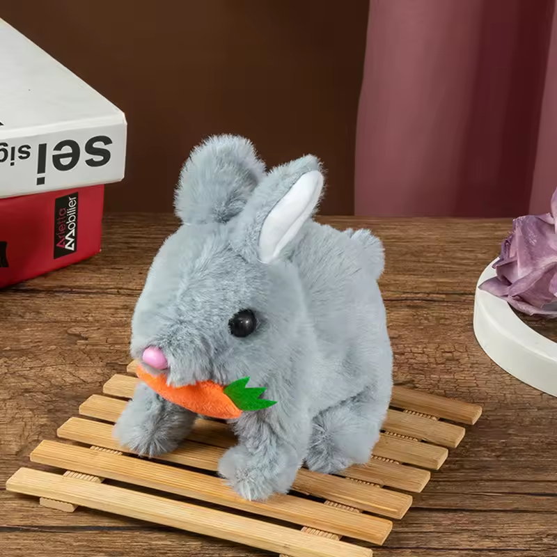 Toy Kids Baby™ | Electronic stuffed rabbit toy, walking, jumping, running, shaking ears