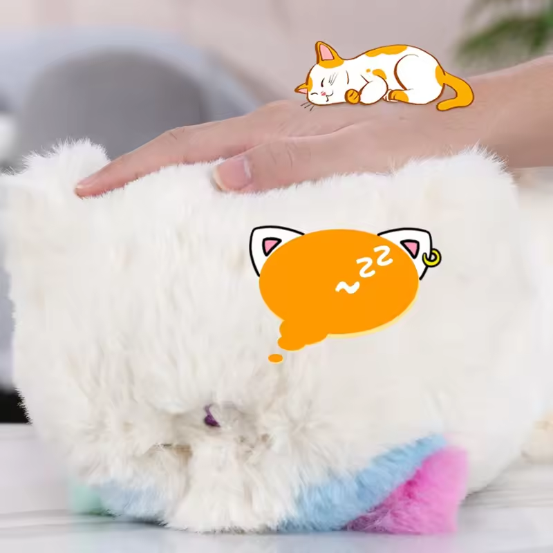 Toy Kids Baby™ | Cute plush cat toy creative simulation cartoon cat learns to talk tail tail blink