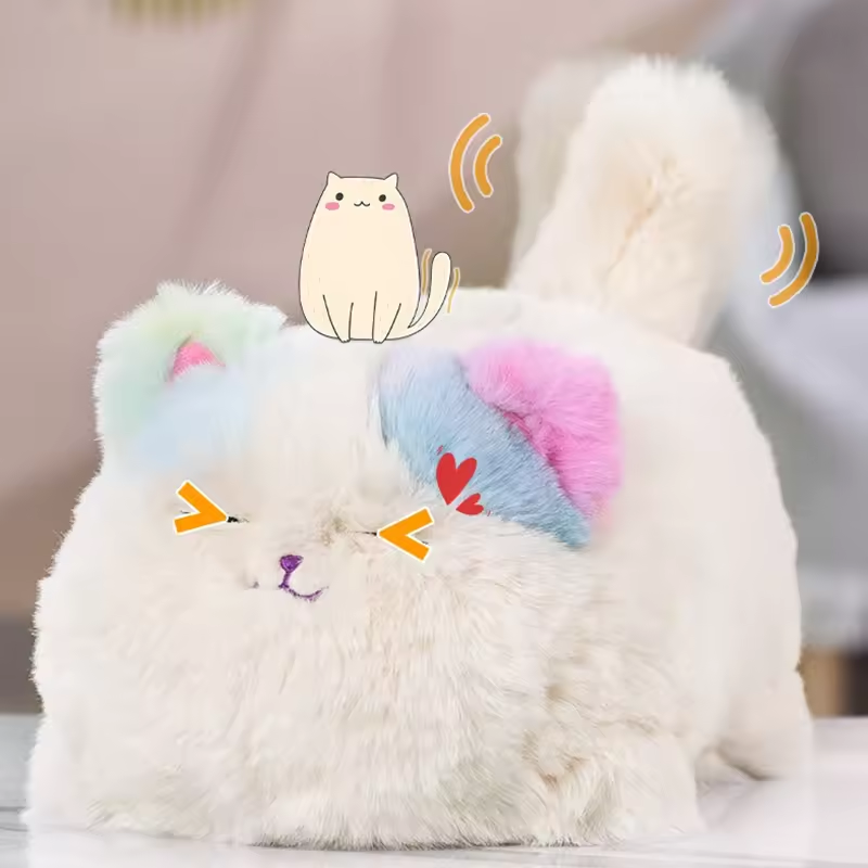 Toy Kids Baby™ | Cute plush cat toy creative simulation cartoon cat learns to talk tail tail blink